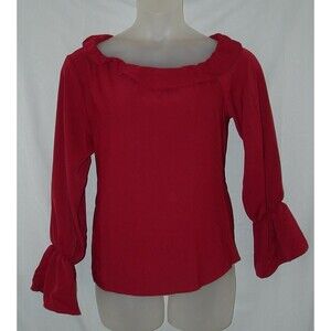 NEW NWT Maroon Red Sz Small Casual or Dress Long Sleeve Roomy Shirt BELONGSCI